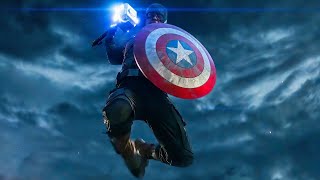 Captain America vs Thanos Fight Scene Captain America Lifts Mjolnir Avengers Endgame 2019 [upl. by Strade]