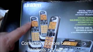 Uniden Digital Cordless phone system with DECT 60 [upl. by Hartfield]