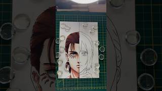 Drawing Eren Yeager X Mikasa from Attack On Titan art attackontitan shorts [upl. by Kooima]