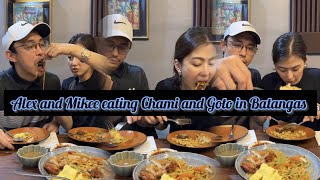 Alex Gonzaga and Mikee Morado eating Chami and Goto in Batangas [upl. by Crooks]