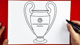 How to Draw UEFA Champions League Trophy [upl. by Sulohcin243]