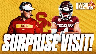 USC Trojans MAJOR Flip Target on Campus  5Star Texas AampM QB Surprise Visit [upl. by Antoine340]