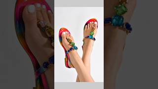 slippers for girls flat slippers designs shorts shortsviral sandals youtubeshorts [upl. by Berthe557]