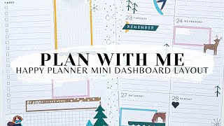 PLAN WITH ME 📒  HAPPY PLANNER MINI DASHBOARD LAYOUT  SQUAD GOALS WINTER  JAN 22  28 [upl. by Ahsyle]