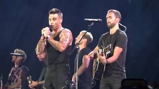 Robbie Williams  Road to Mandalay  Back for Good  Perth 10102015 [upl. by Labana]