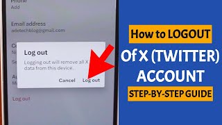 How to Logout of X Twitter Account on Android and iPhone [upl. by Ellord253]