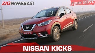 Nissan Kicks Review  A Premium Creta Rival  ZigWheelscom [upl. by Asenej]