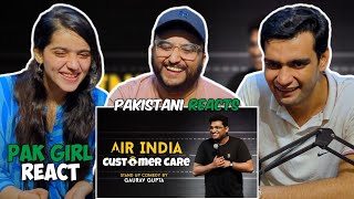 Pakistani Reaction On AIR INDIA CUSTOMER CARE Stand up comedy by Gaurav Gupta [upl. by Haiasi]