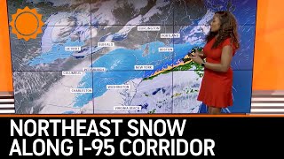 New York City Philadelphia Could Snap Snow Drought As Snow Expected For I95 Corridor  AccuWeather [upl. by Broucek]