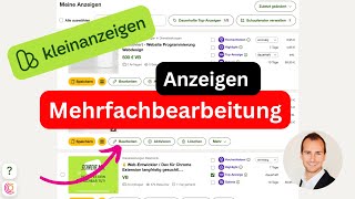 Kleinanzeigen  Anzeigen Mehrfachbearbeitung Mehrere Anzeigen gleichzeitig bearbeiten Preis ändern [upl. by Riesman]