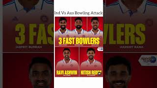 Ind Vs Aus 1st Test Bowling Attack  Bumrah Siraj Harshit  jaspritbumrah mosiraj ashwin [upl. by Rehpretsirhc]