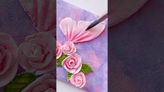 Canvas Painting with clay  Clay Art painting art shorts [upl. by Emyaj]