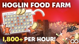 EASY Minecraft Hoglin Farm Tutorial 121  1800H  Infinite Food And Leather [upl. by Tammi]