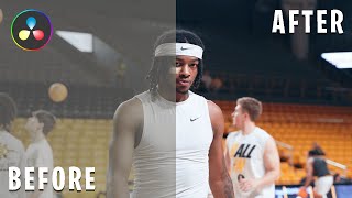 The BEST Way To Color Grade Your Sports Videos  Cinematic Look in Davinci Resolve 18 [upl. by Odey]