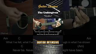 The Unforgiven  Metallica  EASY Guitar Lessons  Chords  Guitar Tutorial chordgitar [upl. by Eerrehc]