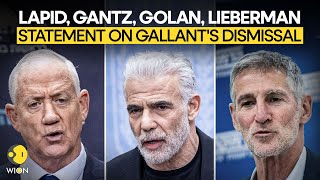 Israeli Opposition Leaders Condemn Netanyahu’s Firing Of Gallant In Joint Statement  LIVE [upl. by Standley146]