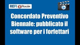 Concordato Preventivo Biennale pubblicato il software per i forfettari [upl. by Tabbitha691]