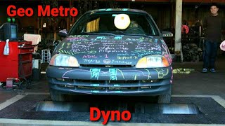 Stock Geo Metro Dyno  How Much Horsepower  Chalkboard Paint Job [upl. by Athena]