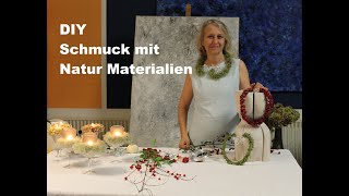 diezürcherin Schmuck gemacht mit Natur Materialien diy floristik floraldesign deutsch [upl. by Kristyn]