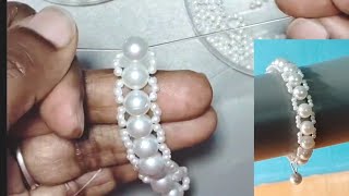 beads bracelet making easy bracelet making at home bracelet making easy craft [upl. by Aicirt493]