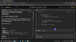 1636 Sort Array by Increasing Frequency [upl. by Eiralih]