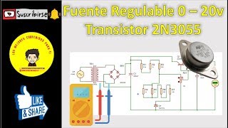 Fuente regulable 0 a 20 v  Electrónica  1era Parte [upl. by Kimble]