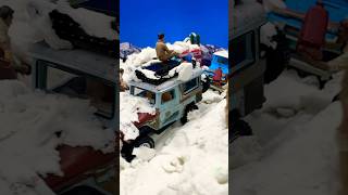 FJ40 Land Cruisers Rescue stranded Fire and Rescue ambulance day after freak desert blizzard [upl. by Anasxor]