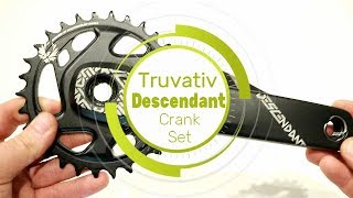 Truvativ DESCENDANT 6K Crankset Powerspline Weight and Specs [upl. by Ddot]