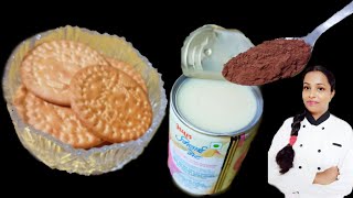 Mix condensed milk cocoa powder and biscuits you will amazed by the result 3 ingredients only [upl. by Damiani]