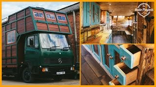 OffGrid Horsebox Tiny House Tour [upl. by Hakaber654]