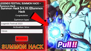 Dragon Ball Legends SUMMON HACK 🔥 Legends Festival 2023 Summon hack  Vip Mod Apk v4340 [upl. by Ingrim]