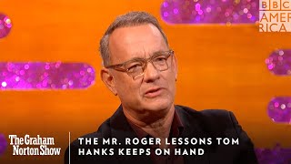 The Mr Roger Lessons Tom Hanks Keeps On Hand  The Graham Norton Show  Friday 11pm  BBC America [upl. by Ronny]