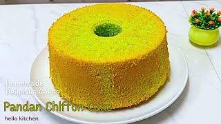 How to Make Pandan Chiffon Cake  Easy Recipe [upl. by Novaj295]