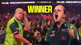 MVG Defeated By Female Darts Player During PDC Match [upl. by Comstock263]