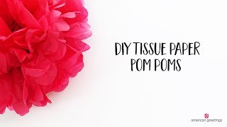 DIY Tissue Paper Pom Poms Tutorial Full Version [upl. by Naitsabes167]