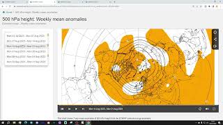 ECMWF 42 Day Forecast Drier And Warmer Late August [upl. by Atnod]