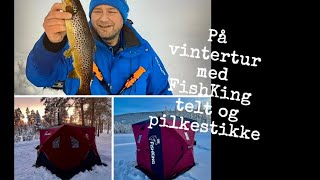 Vinterturer med FishKing telt og pilkestikke [upl. by Ayiotal]