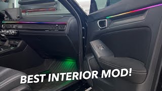 11th gen Civic gets the best interior mod  chasing ambient lights [upl. by Atteynek]