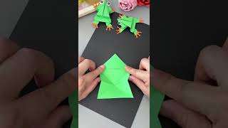 Do you remember how to fold an origami frog when you were a kid Its simple and fun Try it wit [upl. by Vastha991]