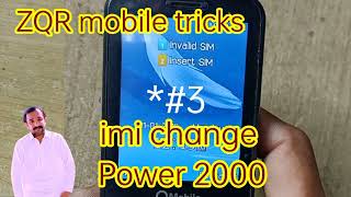 QMobile power 2000 imei change  MOBILE TRICKS [upl. by Morette]