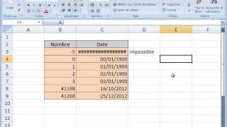 Excel 2007  Dates dans Excel Notions [upl. by Nala]