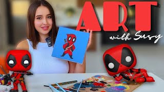 Suzys 3 Genius Hacks to Drawing Cartoon Deadpool Like a Pro [upl. by Grubb405]