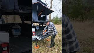 Rooftop Tent Stairs instead of a Ladder rtt rooftoptent camping wintercamping [upl. by Ailekat]