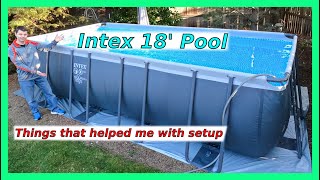 Intex 18ft Above Ground Pool Setup and Review [upl. by Eirrej]