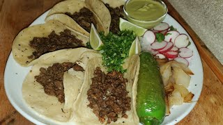 🇭🇳RECETA CASERA DE TACOS MEXICANOS🇲🇽MI HISTORIA CUANDO TRABAJÉ EN UNA TAQUERIA🇭🇳 [upl. by Oiramrej990]