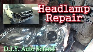 quotHow To Fix A Broken HeadlightquotAutomotive Collision Tech Tips And Tricks [upl. by Coward158]