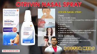 Otrivin Nasal Spray lStuffy NoseNasal CongestionSinusitisAllergiesDoctor MedsUses HindiampEng Sub [upl. by Haimirej12]