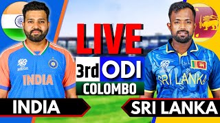 India vs Sri Lanka 3rd ODI  Live Cricket Match Today  IND vs SL Live Match Today  Last 20 Over [upl. by Philo]