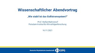 Wie stabil ist das Golfstromsystem  Stefan Rahmstorf PotsdamInstitut für Klimafolgenforschung [upl. by Nylecyoj497]