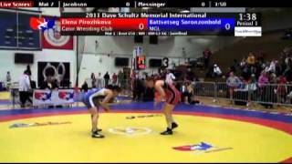 Schultz Womens Freestyle 63kg Semifinal Elena Pirozhkova Gator vs Battsetseg Soronzonbold MGL [upl. by Ahsercel912]